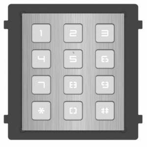 Hikvision DS-KD-KP/S Video Intercom Keypad Module, Stainless Steel Edition
