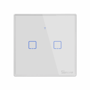 Sonoff T2EU2C-TX WiFi Smart Wall Touch Switch 2-Button White